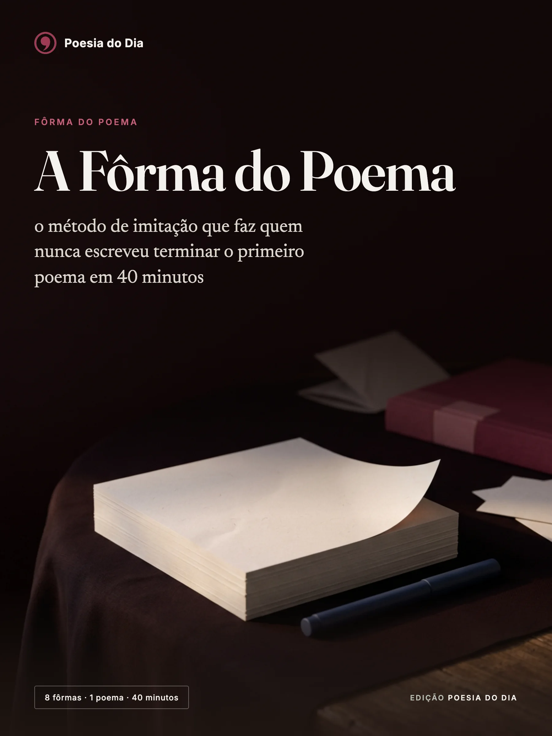Capa do guia A Fôrma do Poema